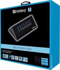 Sandberg USB 3.0 Hub 6+1 ports цена и информация | Адаптеры и USB разветвители | 220.lv