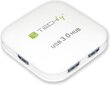 Techly Hub USB 3.0 Super-Speed, 4 ports, white cena un informācija | Adapteri un USB centrmezgli | 220.lv