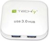 Techly Hub USB 3.0 Super-Speed, 4 ports, white cena un informācija | Adapteri un USB centrmezgli | 220.lv
