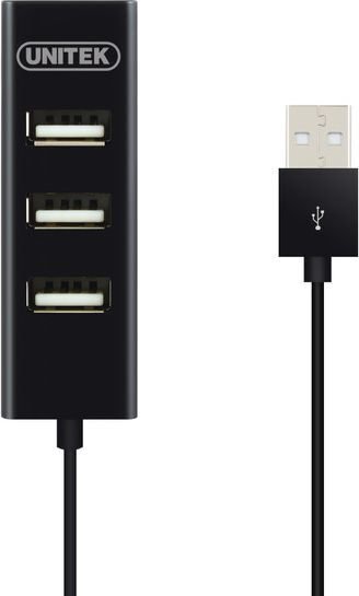 Unitek Hub 4x USB 2.0. mini, black, Y-2140 цена и информация | Adapteri un USB centrmezgli | 220.lv