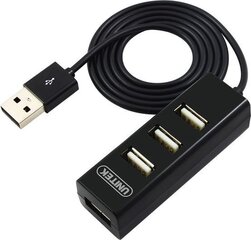 Unitek Hub 4x USB 2.0. mini, black, Y-2140 цена и информация | Адаптеры и USB разветвители | 220.lv