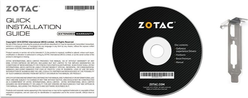 ZOTAC GeForce GT 1030 Low Profile, 2GB GDDR5, ATX/LP, DVI-D, HDMI 2.0b cena un informācija | Videokartes (GPU) | 220.lv