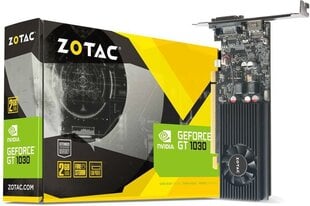 ZOTAC GeForce GT 1030 Low Profile, 2GB GDDR5, ATX/LP, DVI-D, HDMI 2.0b цена и информация | Видеокарты (GPU) | 220.lv