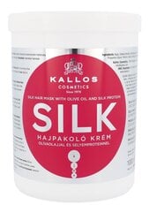 Kallos Cosmetics Silk маска для волос 1000 мл цена и информация | Распылите крем-спрей на волосы на расстоянии 20-25 см, расчешите их расческой. | 220.lv