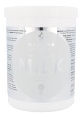 Barojoša un mitrinoša maska ​​sausiem matiem ar piena proteīniem Kallos Milk, 1000 ml cena un informācija | Kallos Smaržas, kosmētika | 220.lv