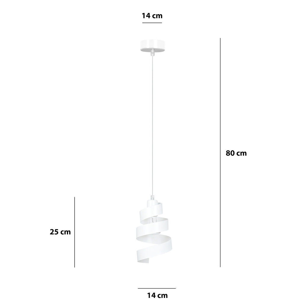 Piekaramā lampa Emibig Saga White 1 cena un informācija | Piekaramās lampas | 220.lv