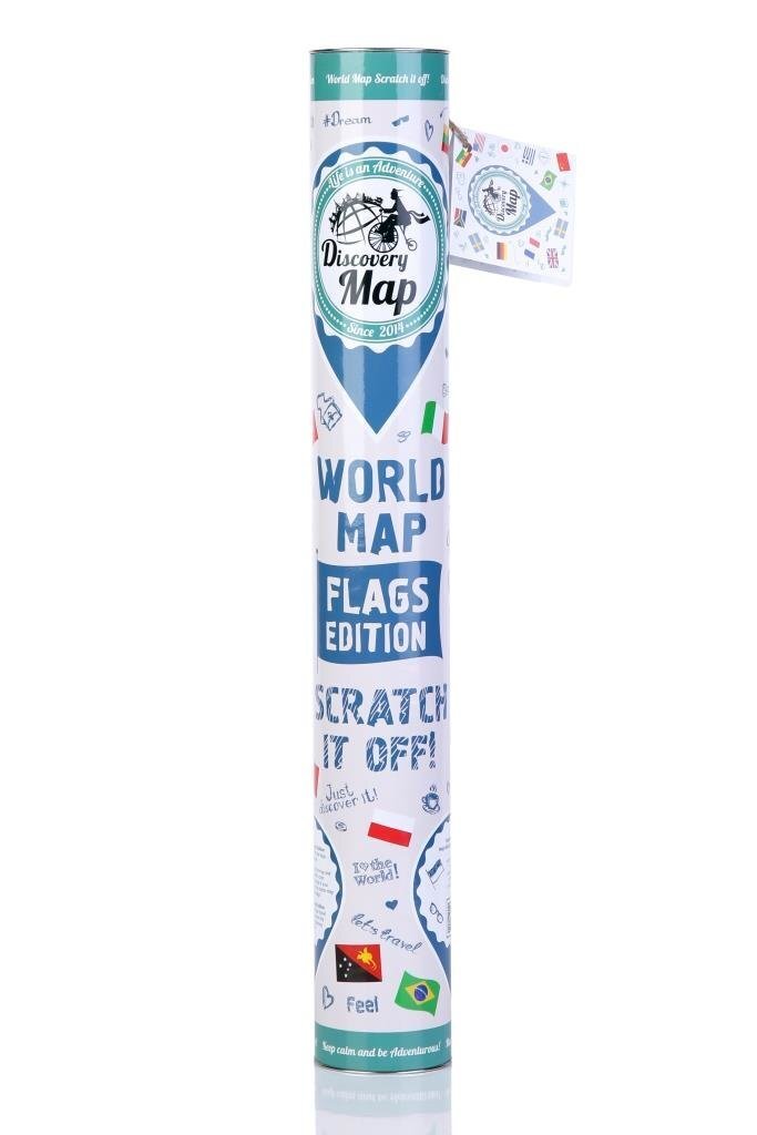 Dāvana ceļotājiem "WORLD FLAGS" цена и информация | Pasaules kartes | 220.lv