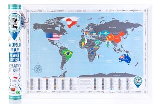 Dāvana ceļotājiem "WORLD FLAGS" cena un informācija | Pasaules kartes | 220.lv