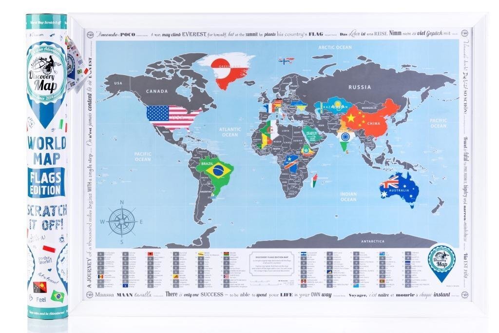 Dāvana ceļotājiem "WORLD FLAGS" цена и информация | Pasaules kartes | 220.lv