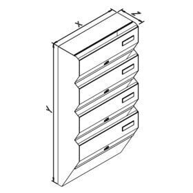 Pastkaste PD 962, 336x400x122 mm, sudrabaina cena un informācija | Pastkastītes, mājas numuri | 220.lv