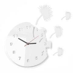 Sienas pulkstenis Pienene, balta krāsa cena un informācija | Pulksteņi | 220.lv