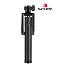 Swissten Wired Selfie Stick 81cm штатив с кнопкой на ручке  зеленый цена и информация | Моноподы для селфи («Selfie sticks») | 220.lv