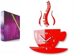 Sienas pulkstenis "Kafijas krūzē" cena un informācija | Pulksteņi | 220.lv