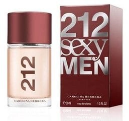 Tualetes ūdens Carolina Herrera 212 Men Sexy edt 30 ml cena un informācija | Vīriešu smaržas | 220.lv