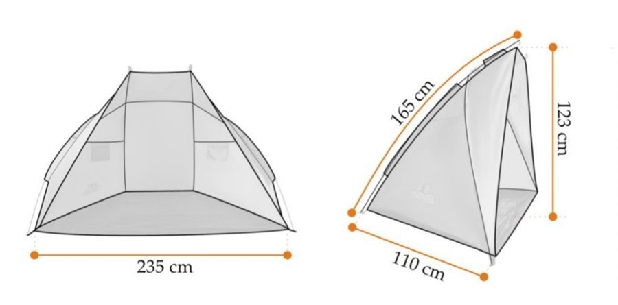 Pludmales telts FXF Travel cena un informācija | Teltis | 220.lv