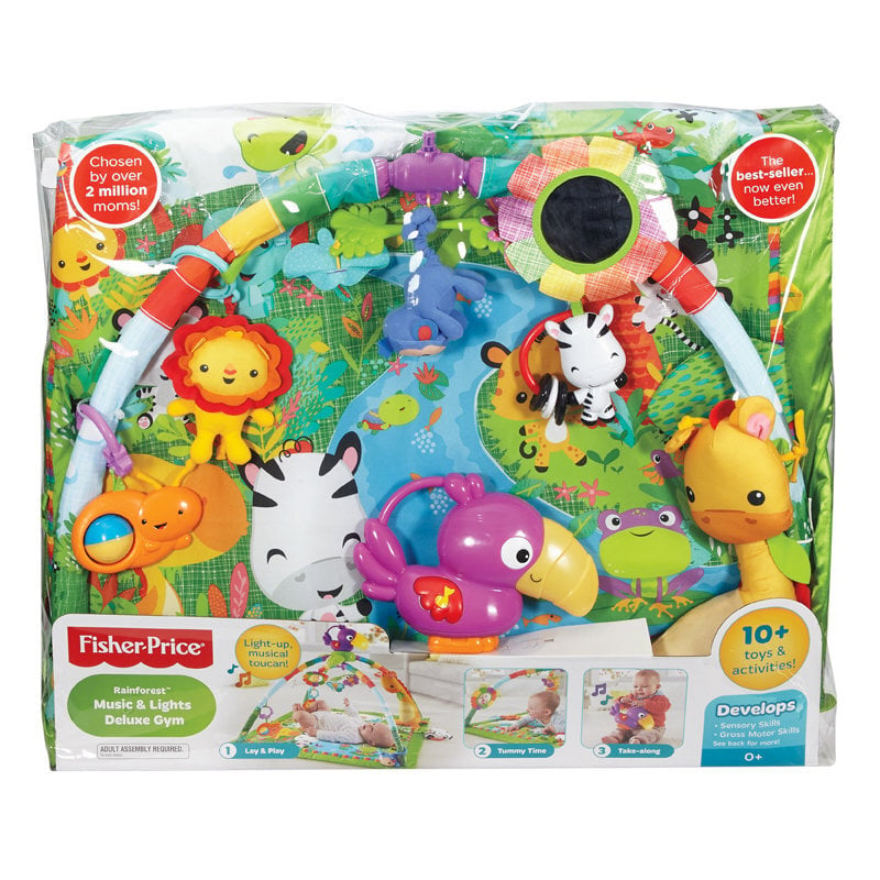 Fisher Price Rainforest Melodies & Lights Deluxe цена и информация | Attīstošie paklājiņi | 220.lv