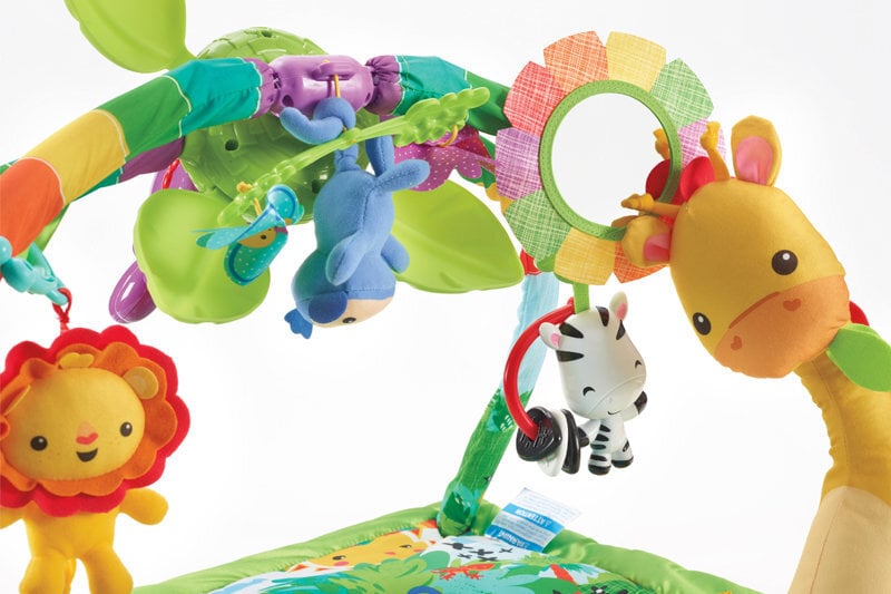 Fisher Price Rainforest Melodies & Lights Deluxe cena un informācija | Attīstošie paklājiņi | 220.lv