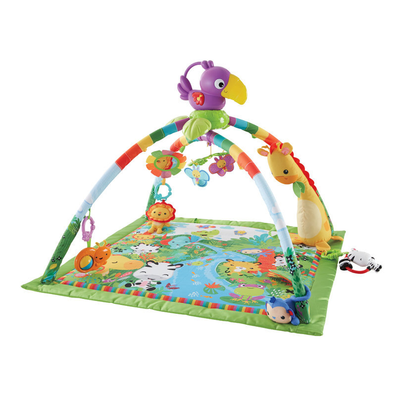 Fisher Price Rainforest Melodies & Lights Deluxe цена и информация | Attīstošie paklājiņi | 220.lv