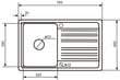 Virtuves izlietne Aquasanita Notus SQ101AW cena un informācija | Virtuves izlietnes | 220.lv