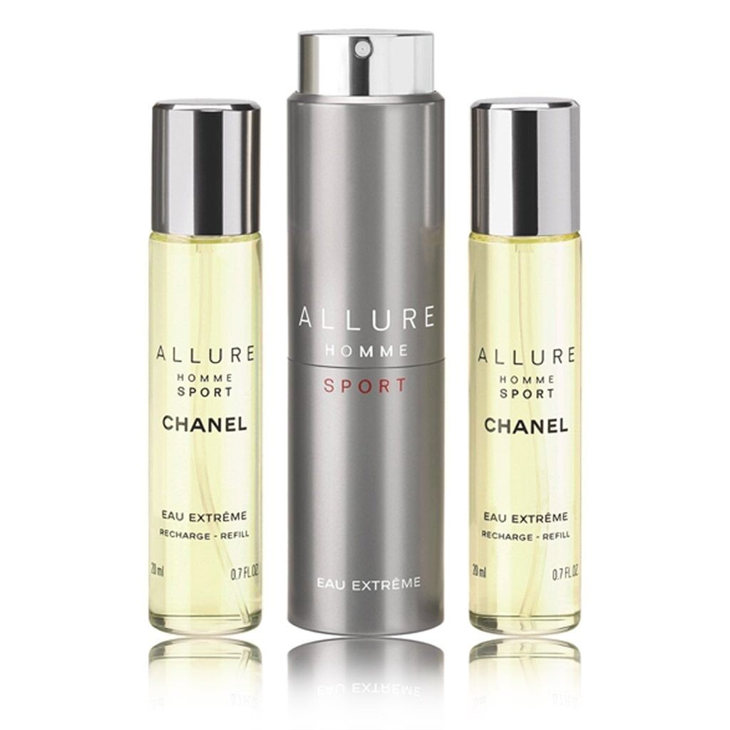 Komplekts Chanel Allure Sport Eau Extreme edp 3 x 20 ml cena un informācija | Vīriešu smaržas | 220.lv