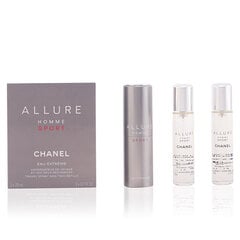 Komplekts Chanel Allure Sport Eau Extreme edp 3 x 20 ml cena un informācija | Vīriešu smaržas | 220.lv