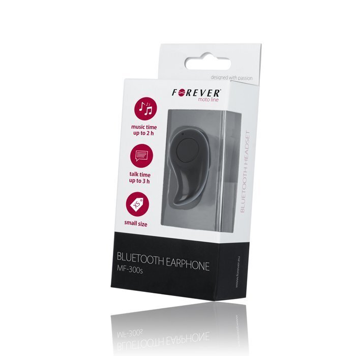 Forever MF-300s Ultra Light and Comfort Fit Bluetooth 4.1 Mono Headset with Multi-Point Black cena un informācija | Bezvadu garnitūra | 220.lv