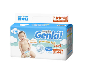 Autiņbiksītes Genki! Premium Soft NB 5 kg, 44 gab. цена и информация | Подгузники | 220.lv