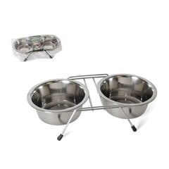 Миски с подставкой Pet Feeder 2 x 4.2x11.2 см цена и информация | Миски, ящики для корма | 220.lv