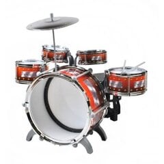 Bungu komplekts Drums 5 Drum Cymbal Stool Toy Set cena un informācija | Sitamie instrumenti | 220.lv