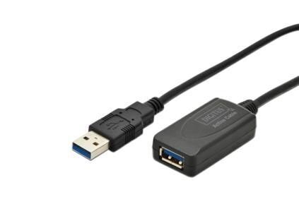 Digitus, USB-A, 5 m цена и информация | Kabeļi un vadi | 220.lv