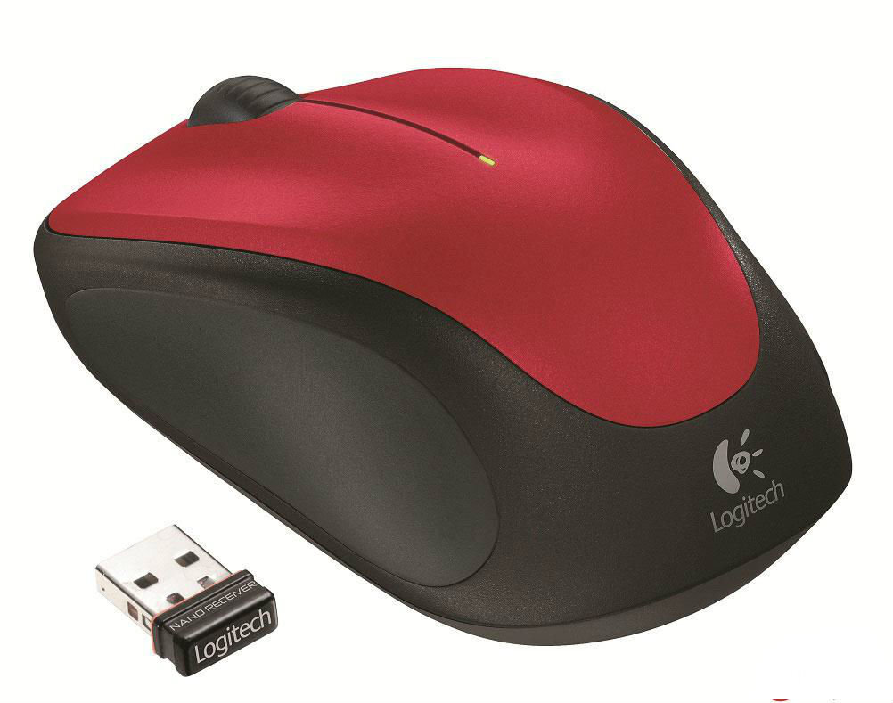 Logitech M235, sarkans cena un informācija | Peles | 220.lv