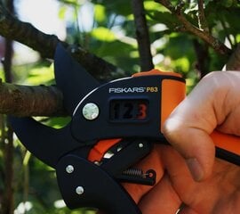Fiskars Секатор PowerStep ™ цена и информация | Садовые инструменты | 220.lv