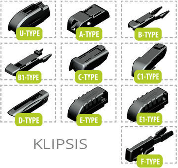 Stikla tīrītājs OXIMO multitype, 575 mm цена и информация | Logu slotiņas | 220.lv