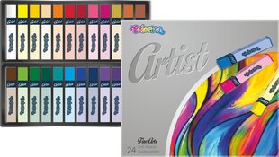 Квадратной формы сухие пастельные мелки, 24 цвета, Colorino ARTIST цена и информация | Принадлежности для рисования, лепки | 220.lv