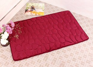 Vannas istabas paklājs Memory foam "Benedomo" Burgundy, 60x100 cm цена и информация | Аксессуары для ванной комнаты | 220.lv