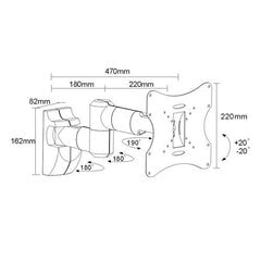 Maclean MC-503A S 23-42” цена и информация | Кронштейны и крепления для телевизоров | 220.lv