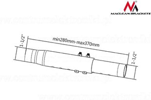 Maclean MC-708 цена и информация | Кронштейны и крепления для телевизоров | 220.lv