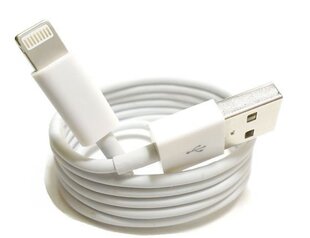 Кабель Apple iPhone 5 USB, MD818ZM, белый, без упаковки цена и информация | Кабели для телефонов | 220.lv