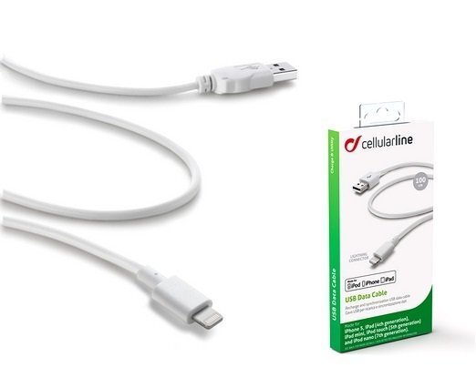 Apple iPhone 5 USB kabelis Cellular melns цена и информация | Savienotājkabeļi | 220.lv