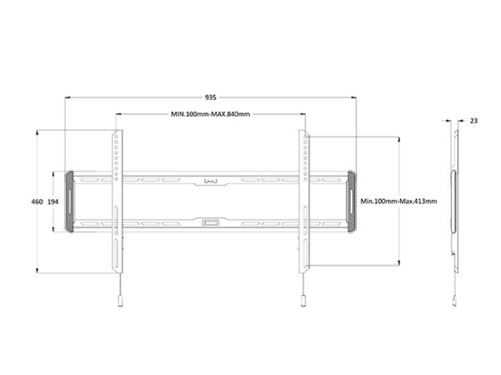 Multibrackets MB-1015 40-75” cena un informācija | TV kronšteini | 220.lv