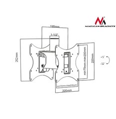 Кронштейн Maclean MC-702 23-42'' PROFI MARKET SYSTEM цена и информация | Кронштейны и крепления для телевизоров | 220.lv