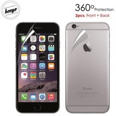 Премиум качества защитная плёнка для полного экрана Beeyo, совместима с Apple iPhone 6 Plus / 6S Plus (5.5inch), глянцевая (передняя + задняя) цена и информация | Защитные пленки для телефонов | 220.lv