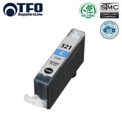 TFO Canon CLI-521C Zils Tintes Kārtridžs 11ml priekš Pixma ip3600 u.c. 2934B001AA HQ Premium Analogs цена и информация | Картриджи для лазерных принтеров | 220.lv