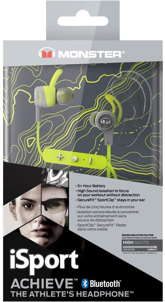 Monster iSport Achieve Green cena un informācija | Austiņas | 220.lv