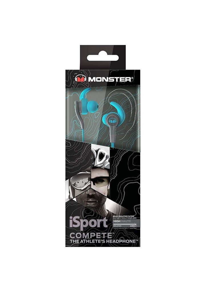 Monster iSport Compete In-Ear Headphones, Zils цена и информация | Austiņas | 220.lv