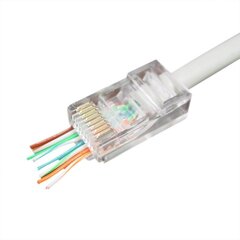 Gembird Universal pass-through modular UTP plug 8P8C, 50 pcs per bag cena un informācija | Kabeļi un vadi | 220.lv