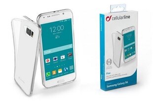 Cellular Line Etui Fine do Samsung Galaxy S6, Przezroczyste (CFINECGALS6T) Darmowy odbiór w 18 miastach! cena un informācija | Telefonu vāciņi, maciņi | 220.lv