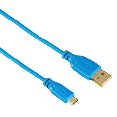 HAMA Flexi-Slim Micro USB Cable gold-plated twist-proof blue 0.75 m цена и информация | Кабели для телефонов | 220.lv