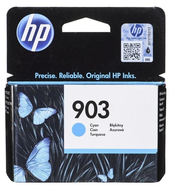 Oriģinālā kasetne HP Inc. - № 903 Gaiši zila T6L87AE cena un informācija | Tintes kārtridži | 220.lv