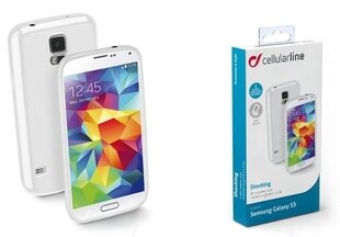 Cellular Line gumijas maciņš Schocking piemērots Samsung Galaxy S5, balts (CSHCKGALS5W) цена и информация | Чехлы для телефонов | 220.lv